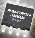 Ramtron’s 64-kilobit serial F-RAM memory specified to AEC-Q100 automotive standards