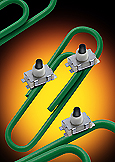Sub-miniature pushbutton switches from Knitter-Switch feature a footprint of just 7 x 3mm with a long travel of 1.6mm 