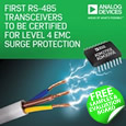 Analog Devices First to Launch RS-485 Transceivers to Meet Stringent IEC Surge Standards
