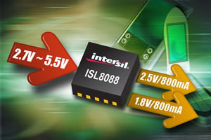 ISL8088 is well suited for use in low-voltage, space-constrained computing, consumer, medical, instrumentation and general purpose applications
