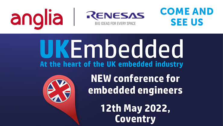 Anglia joins Renesas at the UK Embedded conference
