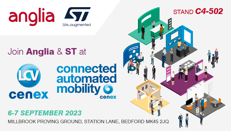 Join Anglia & ST at the Cenex LCV/CAM event in September 2023