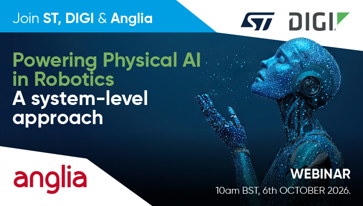 Join STMicroelectronics, Digi & Anglia to understand the robotic evolution and the collaboration and solutions that are available today