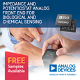 Analog Devices Introduce New Impedance & Potentiostat AFE for Biological & Chemical Sensing, evaluation board and samples available from Anglia