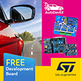 Accelerate your design with AutoDevKit™ fast prototyping development ecosystem from STMicroelectronics, complete set of development boards available from Anglia