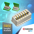 Kyocera AVX expand Card Edge connector family with addition of Surface Mount Vertical Dual Row Top Entry type, samples available from Anglia