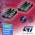 The ST1PS01 / ST1PS02 / ST1PS03 devices from STMicroelectronics are a family of nano-quiescent miniaturized synchronous step-down converters. The devices are able to provide up to 400 mA output current with an input voltage ranging from 1.8 V to 5.5 V.
